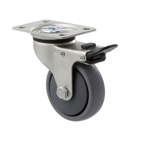 FALLSHAW K SERIES 75MM (3") SWIVEL CASTOR WITH BRAKE - 50KG