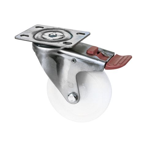 FALLSHAW M SERIES 100MM (4") SWIVEL CASTOR WITH BRAKE - 150KG