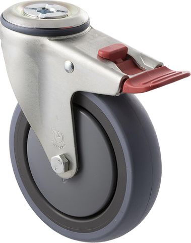 FALLSHAW M SERIES 125MM (5") DELUXE TALL CASTOR WITH BRAKE - 100KG