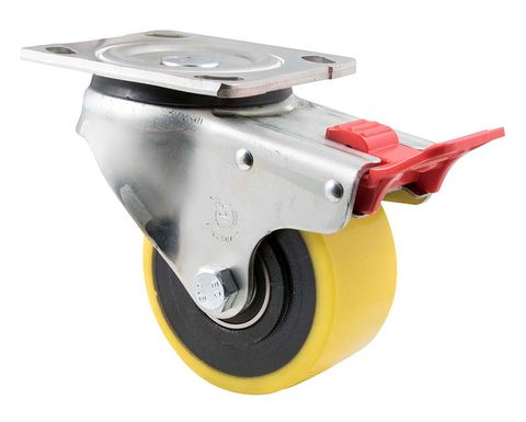 FALLSHAW X SERIES 100MM (4") SWIVEL BRAKE INDUSTRIAL POLY-CAST CASTOR  - 600KG