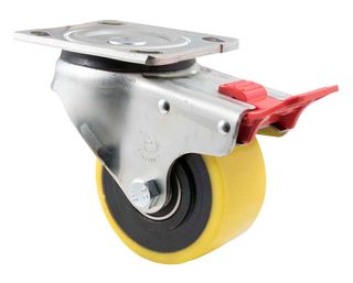 FALLSHAW X SERIES 100MM (4") SWIVEL BRAKE INDUSTRIAL POLY-CAST CASTOR  - 600KG