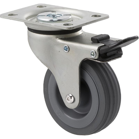 FALLSHAW K SERIES 75MM (3") SWIVEL CASTOR WITH BRAKE - 50KG