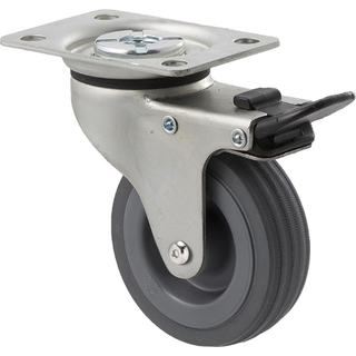 FALLSHAW K SERIES 75MM (3") SWIVEL CASTOR WITH BRAKE - 50KG