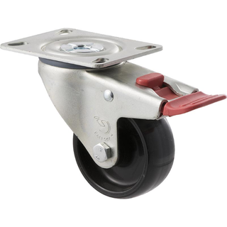 FALLSHAW M SERIES 75MM (3") SWIVEL CASTOR WITH BRAKE - 150KG