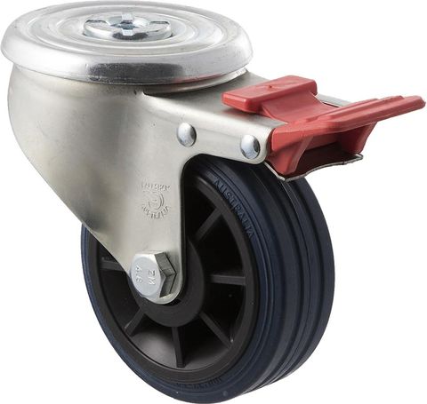 FALLSHAW J SERIES 100MM (4") SWIVEL CASTOR WITH BRAKE - 150KG