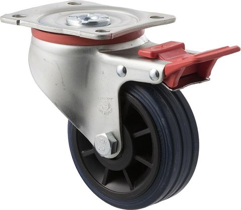 FALLSHAW J SERIES 100MM (4") SWIVEL CASTOR WITH BRAKE - 150KG