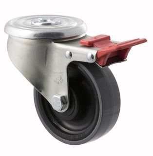 FALLSHAW J SERIES 100MM (4") SWIVEL CASTOR WITH BRAKE - 300KG