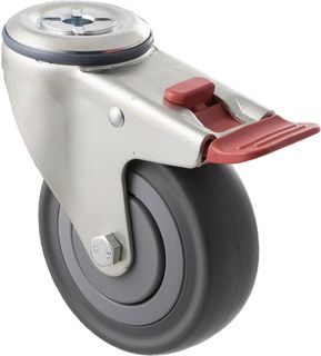 FALLSHAW M SERIES 100MM (4") SWIVEL CASTOR WITH BRAKE - 140KG