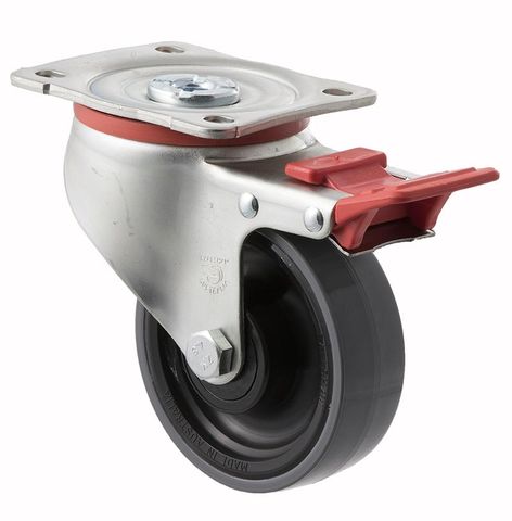 FALLSHAW J SERIES 100MM (4") SWIVEL CASTOR WITH BRAKE - 300KG