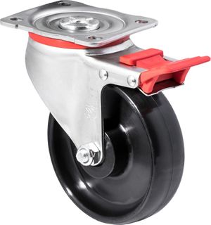 FALLSHAW J SERIES 125MM (5") SWIVEL CASTOR WITH BRAKE - 300KG