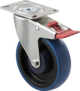 FALLSHAW M SERIES 125MM (5") SWIVEL CASTOR WITH BRAKE - 150KG