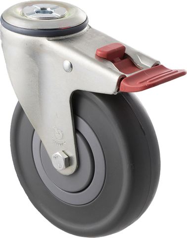 FALLSHAW M SERIES 125MM (5") SWIVEL CASTOR WITH BRAKE - 150KG