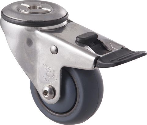 FALLSHAW M SERIES 75MM (3") STAINLESS STEEL SWIVEL CASTOR WITH BRAKE  - 85KG