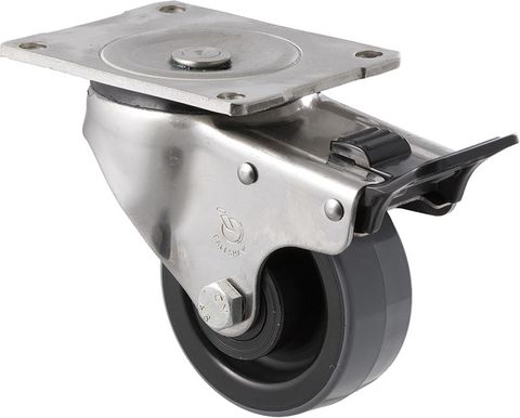 FALLSHAW O SERIES 100MM (4") SWIVEL PLATE STAINLESS STEEL - 300KG