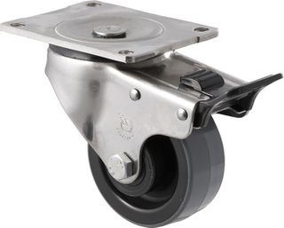 FALLSHAW O SERIES 100MM (4") SWIVEL PLATE STAINLESS STEEL - 300KG