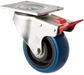 FALLSHAW O SERIES 125MM (5") SWIVEL BLUE RUBBER CASTOR WITH BRAKE - 350KG