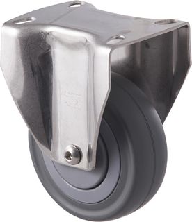 FALLSHAW M SERIES 100MM (4") STAINLESS STEEL FIXED CASTOR - 140KG