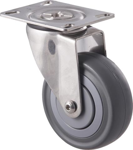 FALLSHAW M SERIES 100MM (4") STAINLESS STEEL SWIVEL CASTOR - 140KG