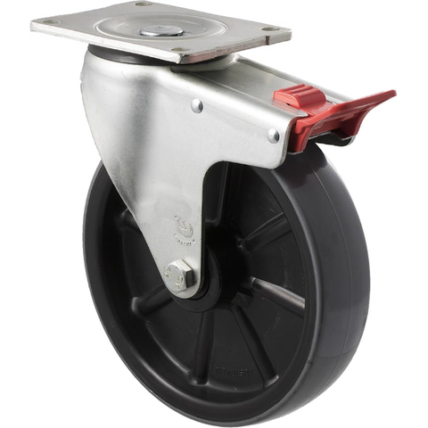 FALLSHAW O SERIES 200MM (8") SWIVEL CASTOR WITH BRAKE - 500KG