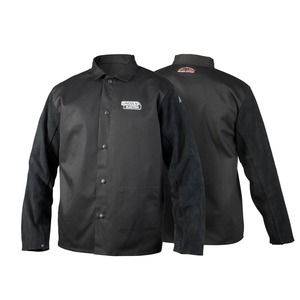 LINCOLN TRADITIONAL SPLIT LEATHER SLEEVED WELDING JACKET - LARGE