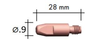 BINZEL 0.9MM (.035") M6 CONTACT TIP