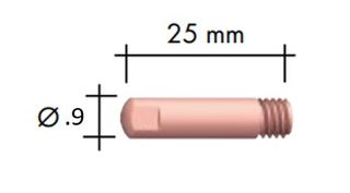 BINZEL .9MM (.035") M6 0.6MM (.025") CONTACT TIP