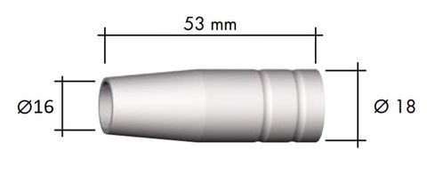 BINZEL 16MM (5/8") CYLINDRICAL MIG NOZZLE