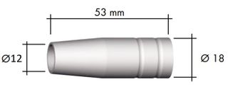 BINZEL 12MM (1/2") GAS CONICAL MIG NOZZLE