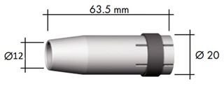 BINZEL 12MM (1/2") GAS CONICAL MIG NOZZLE