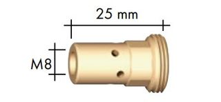 BINZEL M8 25MM (1") CONTACT TIP HOLDER - 401D / 501D