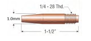 PROFAX (TWECO STYLE) 1.0MM (.040") TAPERED CONTACT TIP