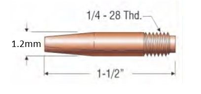 PROFAX (TWECO STYLE) 1.2MM (.045") TAPERED CONTACT TIP