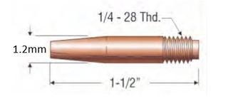 PROFAX (TWECO STYLE) 1.2MM (.045") TAPERED CONTACT TIP