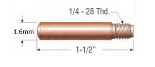 PROFAX (TWECO STYLE) 1.2MM (1/16") HEAVY DUTY CONTACT TIP - FOR ALUMINIUM