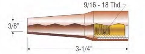 PROFAX (TWECO STYLE) 10MM (3/8") SELF INSULATED NOZZLE - TAPERED