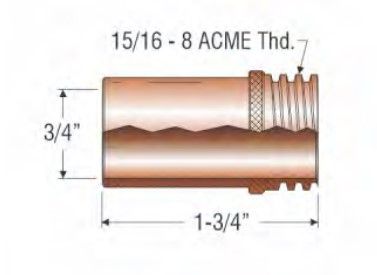 PROFAX (TWECO STYLE) 19MM (3/4") NOZZLE - FIXED COARSE THREAD