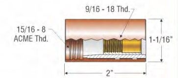 PROFAX (TWECO STYLE) COARSE THREAD INSULATOR - TWECO #4