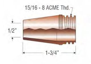 PROFAX (TWECO STYLE) 12.5MM (1/2") NOZZLE - FIXED COARSE THREAD