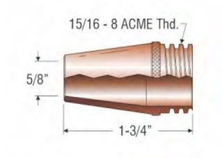 PROFAX (TWECO STYLE) 16MM (5/8") NOZZLE - FIXED COARSE THREAD