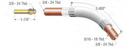 PROFAX (TWECO STYLE) 45° JACKETED CONDUCTOR TUBE SWAN NECK - TWECO #4