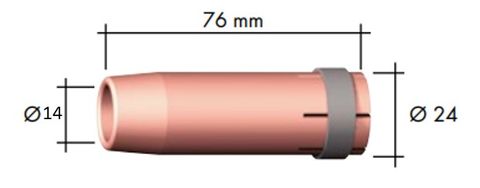 BINZEL 14MM (9/16") TAPERED MIG NOZZLE