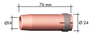 BINZEL 16MM (5/8") GAS CONICAL MIG NOZZLE