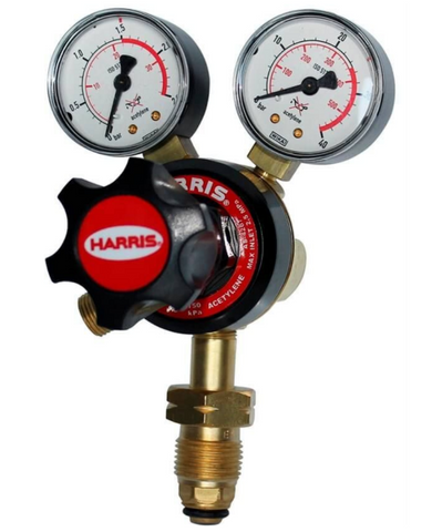 HARRIS MODEL 730 VERTICAL INLET PRESSURE REGULATOR - 0 - 150KPA -  ACETYLENE