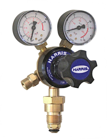 HARRIS MODEL 730 VERTICAL INLET FLOW REGULATOR - 0-30LPM - ARGON