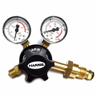 HARRIS MODEL 730 SIDE INLET PRESSURE REGULATOR - 0 - 1000KPA - OXYGEN