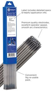 WELDCLASS STAINLESS STEEL PLATINUM 316L ELECTRODES - 3.2MM - HANDY PACK (12 RODS)