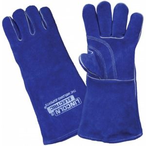 LINCOLN PREMIUM BLUE LEATHER KEVLAR WELDING GLOVES - LEFTIES