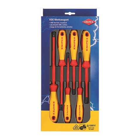 KNIPEX 1000V SCREWDRIVER SET - 6 PCE