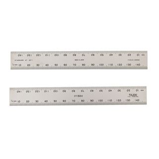 TOLEDO DOUBLE SIDED METRIC STAINLESS STEEL RULE - 150MM