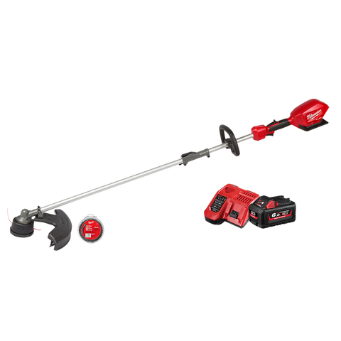 MILWAUKEE M18 FUEL 18V LI-ION OUTDOOR MULTI-FUNCTION POWER HEAD W/ LINE TRIMMER ATTACHMENT  AND 6.0AH BATTERY